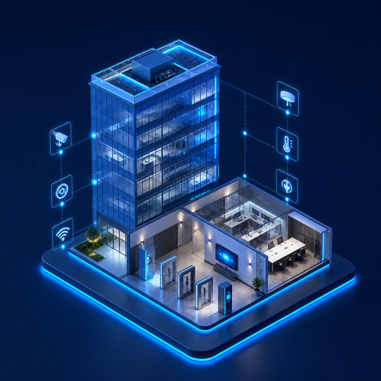 Connected commercial smart building solutions